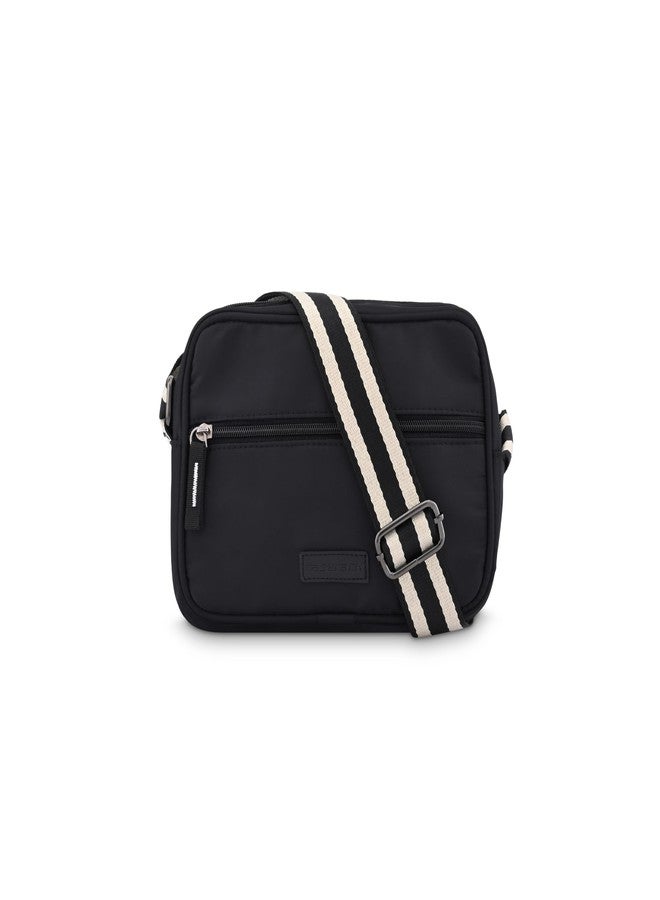 Fastrack Casual Sling Bag for Women, Girls and Ladies | Comes with Adjustable Sling Straps and Zipper Closure Black - Image 1